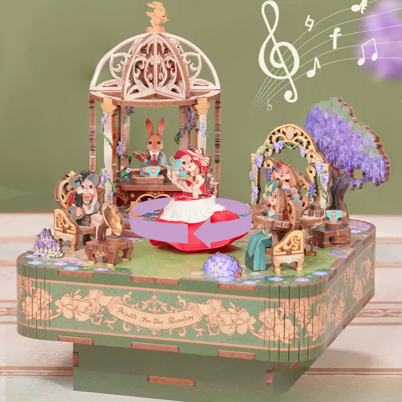 3D Music Box Puzzle Kit | Flower Waltz