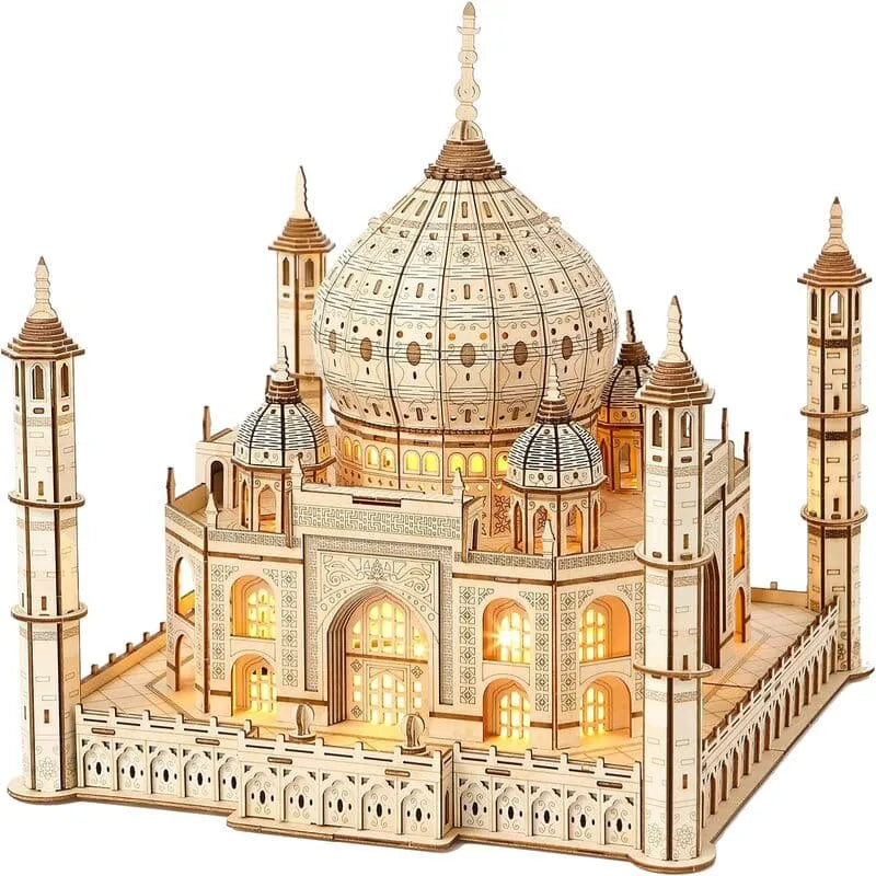 3D Wooden Puzzle | Dessin Taj Mahal with LED